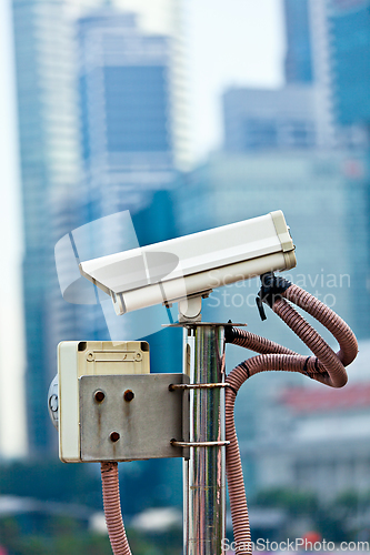 Image of CCTV surveillance camera in Singapore