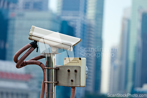 Image of CCTV surveillance camera in Singapore
