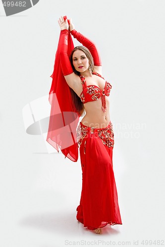 Image of Belly dancer in red