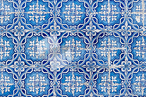 Image of Traditional Portuguese glazed tiles