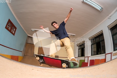 Image of Skateboarder performing a trick