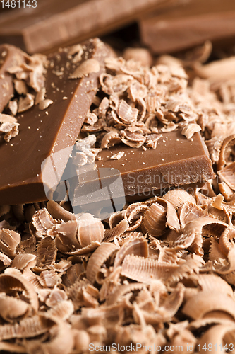 Image of delicious sweet milk chocolate