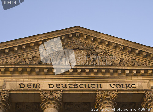 Image of Reichstag building detail