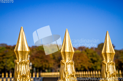 Image of Golden gate spike detail in Concorde Square, Paris