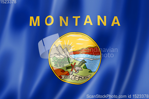 Image of Montana flag, USA