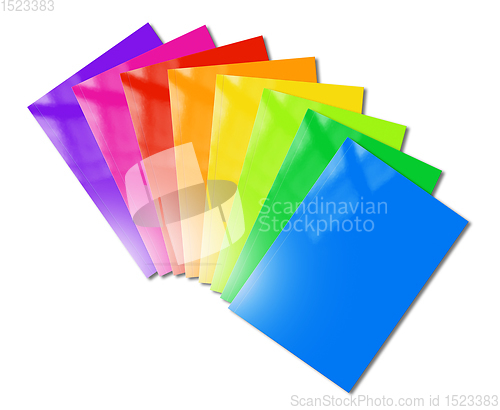 Image of Multi color booklets range mockup on white background