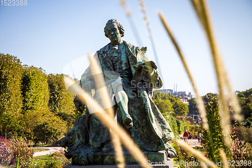 Image of Buffon statue in the Jardin des plantes Park, Paris, France