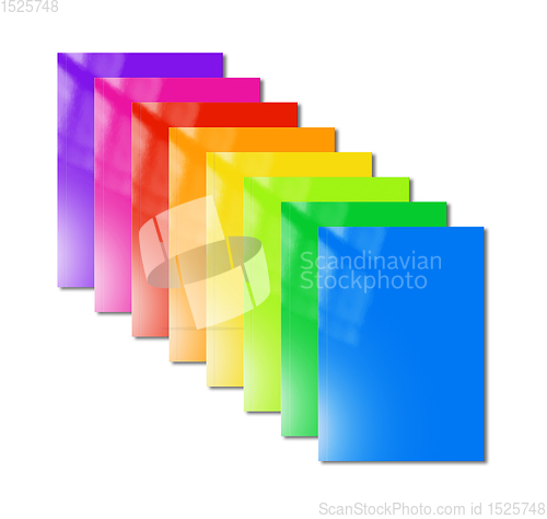 Image of Multi color booklets range mockup on white background