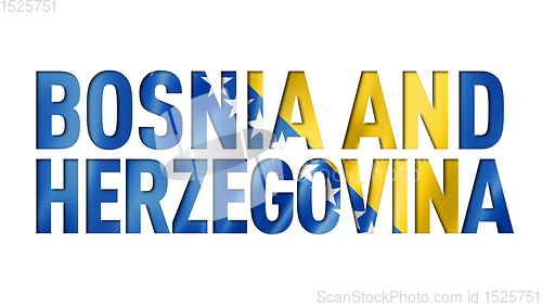 Image of Bosnia and Herzegovina flag text font
