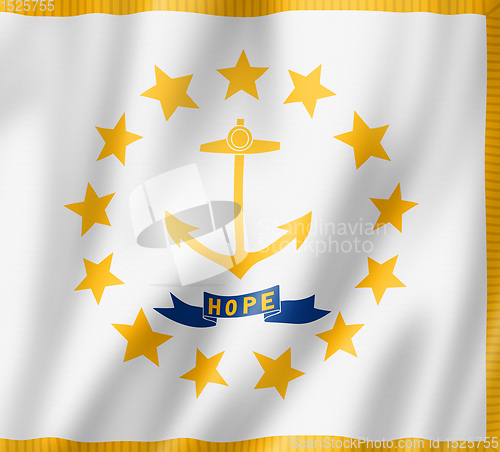 Image of Rhode Island flag, USA