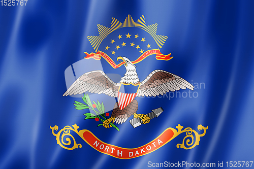 Image of North Dakota flag, USA