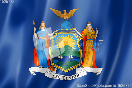 Image of New York flag, USA