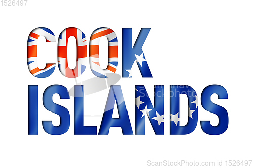 Image of Cook Islands flag text font