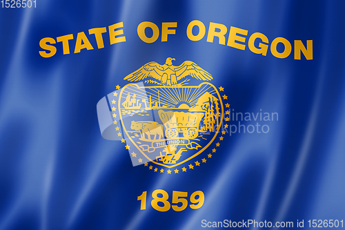 Image of Oregon flag, USA