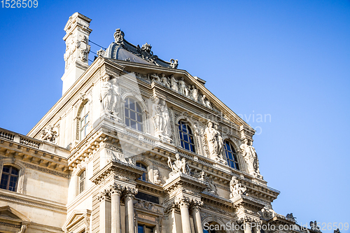 Image of Louvre Museum detail, Paris