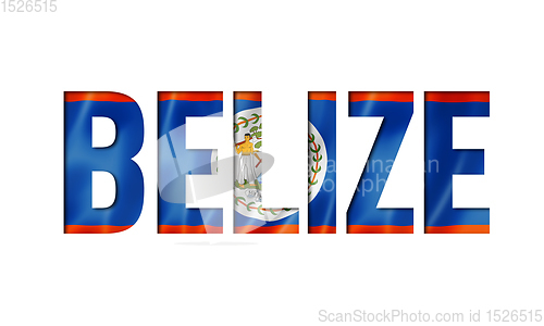 Image of Belize flag text font