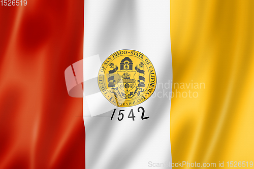 Image of San Diego city flag, California, USA