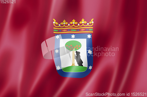 Image of Madrid city flag, Spain