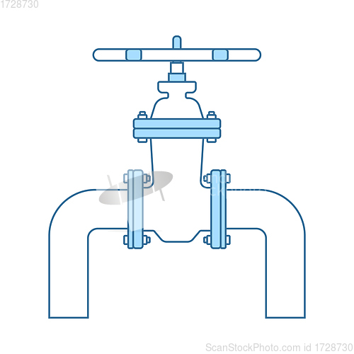 Image of Icon Of Pipe With Valve