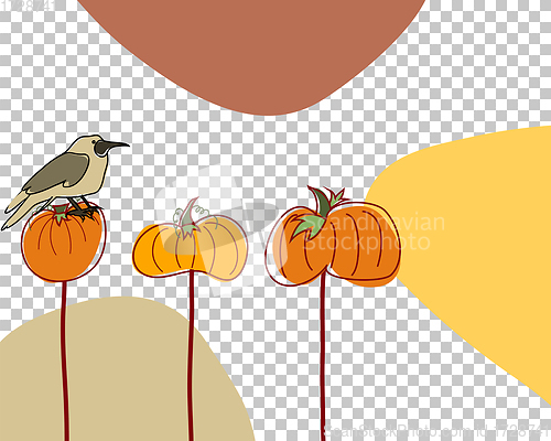 Image of Autumn greeting doodle card