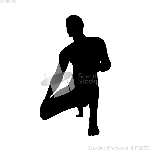 Image of Sitting Pose Man Silhouette