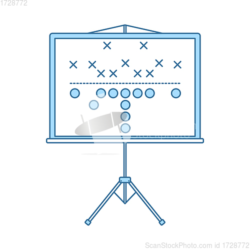 Image of American Football Game Plan Stand Icon