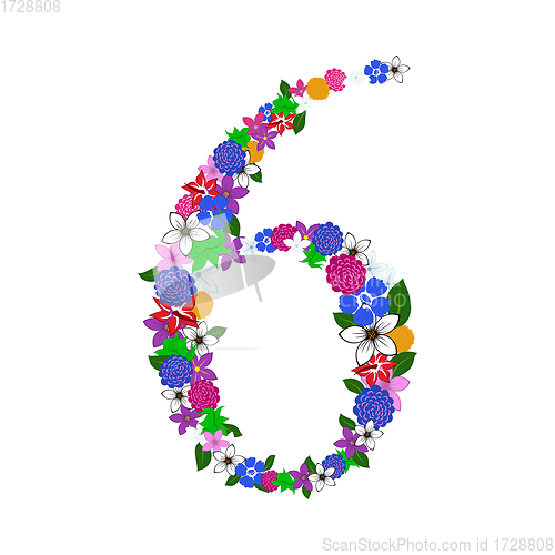 Image of floral numeral