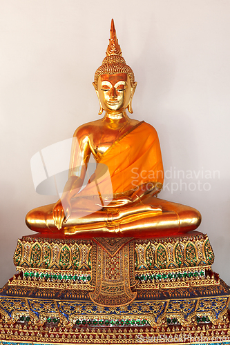 Image of Sitting Buddha statue close up, Thailand