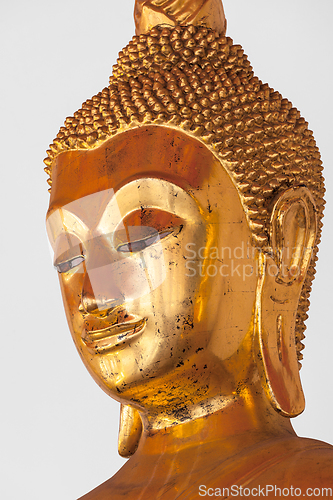 Image of Buddha statue head close up, Thailand