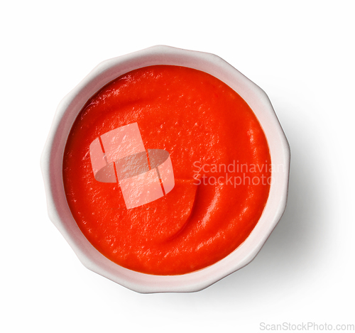 Image of bowl of red tomato sauce ketchup