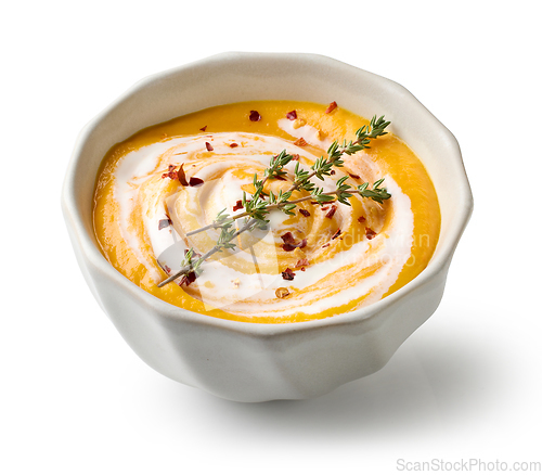 Image of bowl of vegetable cream soup