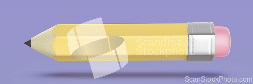 Image of Pencil on purple background
