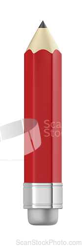 Image of Red pencil with eraser