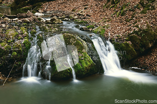 Image of mountain stream over the rocks