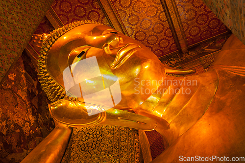 Image of Reclining Buddha face