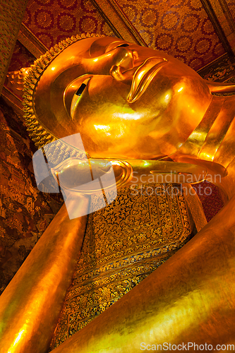 Image of Reclining Buddha face