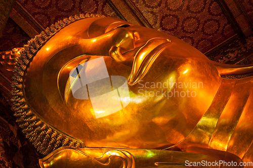 Image of Reclining Buddha face