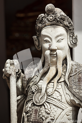 Image of Wat Pho stone guardian statue, Thailand