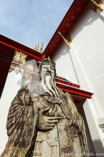 Image of Wat Pho stone guardian, Thailand