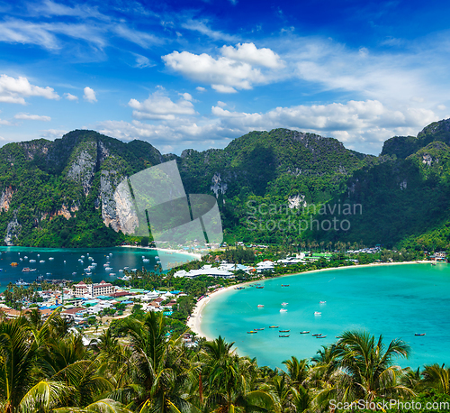 Image of Green tropical island