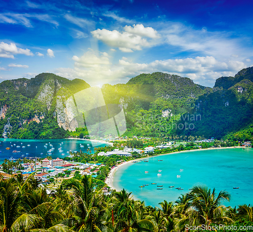 Image of Green tropical island