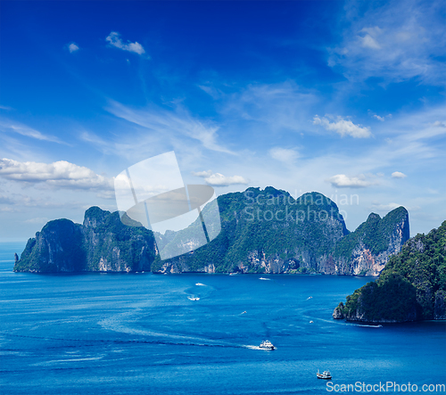 Image of Aerial view of Phi Phi Leh island