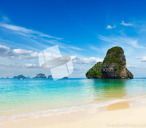 Image of Pranang beach. Krabi, Thailand