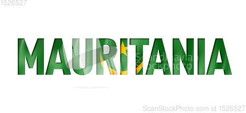 Image of Mauritania flag text font