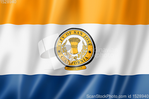 Image of San Jose city flag, California, USA