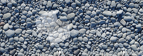 Image of pebbles background. Banner texture