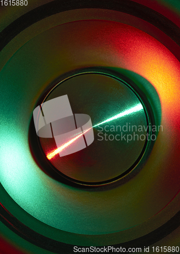 Image of colorful loudspeaker detail