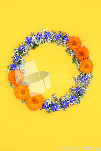 Image of Natural Summer Flower and Wildflower Wreath
