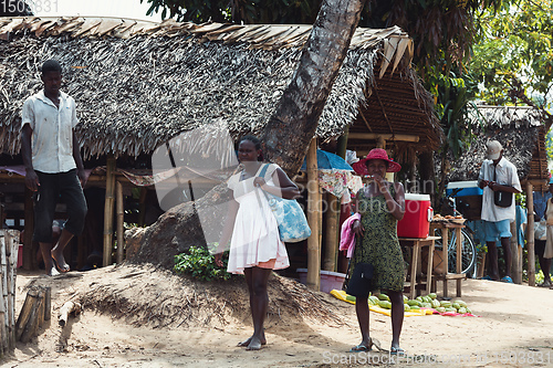 Image of Small village harbor on the River, Madagascar