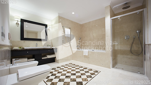 Image of The clean and fresh bathroom in hotel